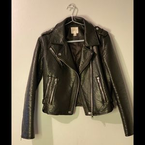 Faux Leather Moto Jacket